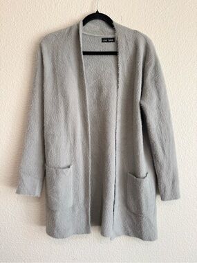 Love Token Women's Open-Front Cozy Cardigan Sweater - Light Gray extra soft new